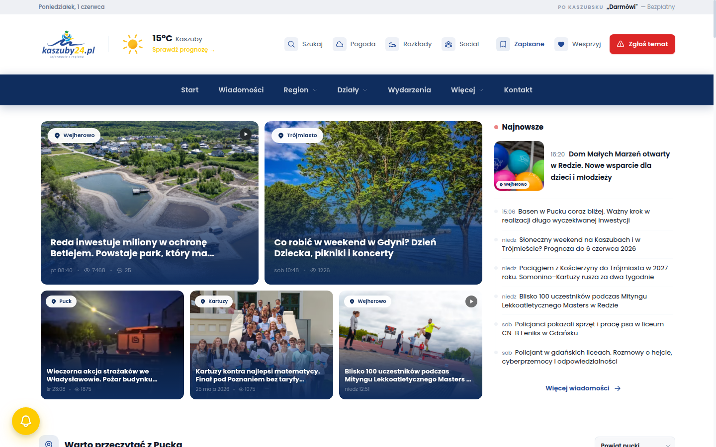 Portal kaszuby24.pl — strona główna