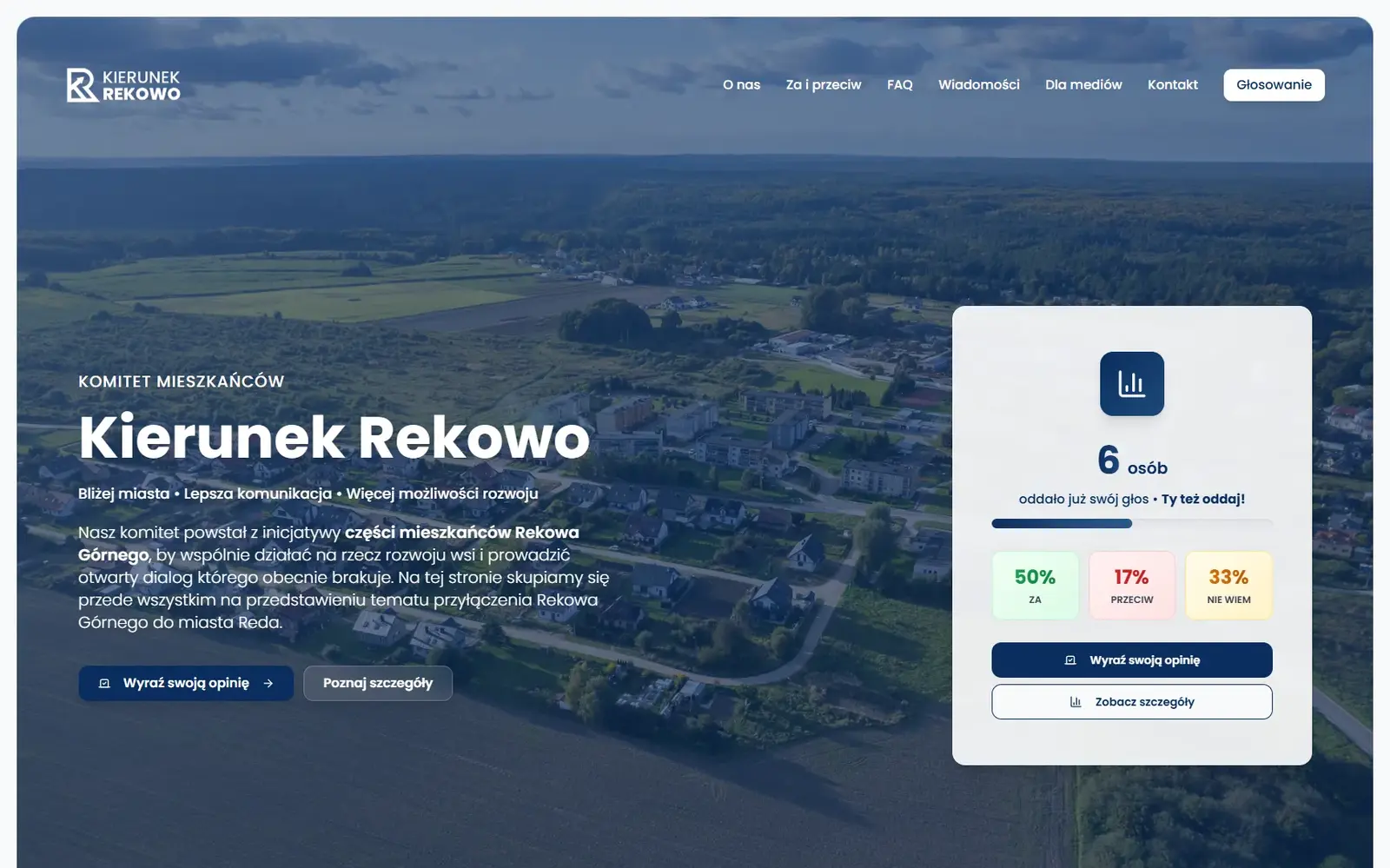 Serwis Kierunek Rekowo — podgląd strony