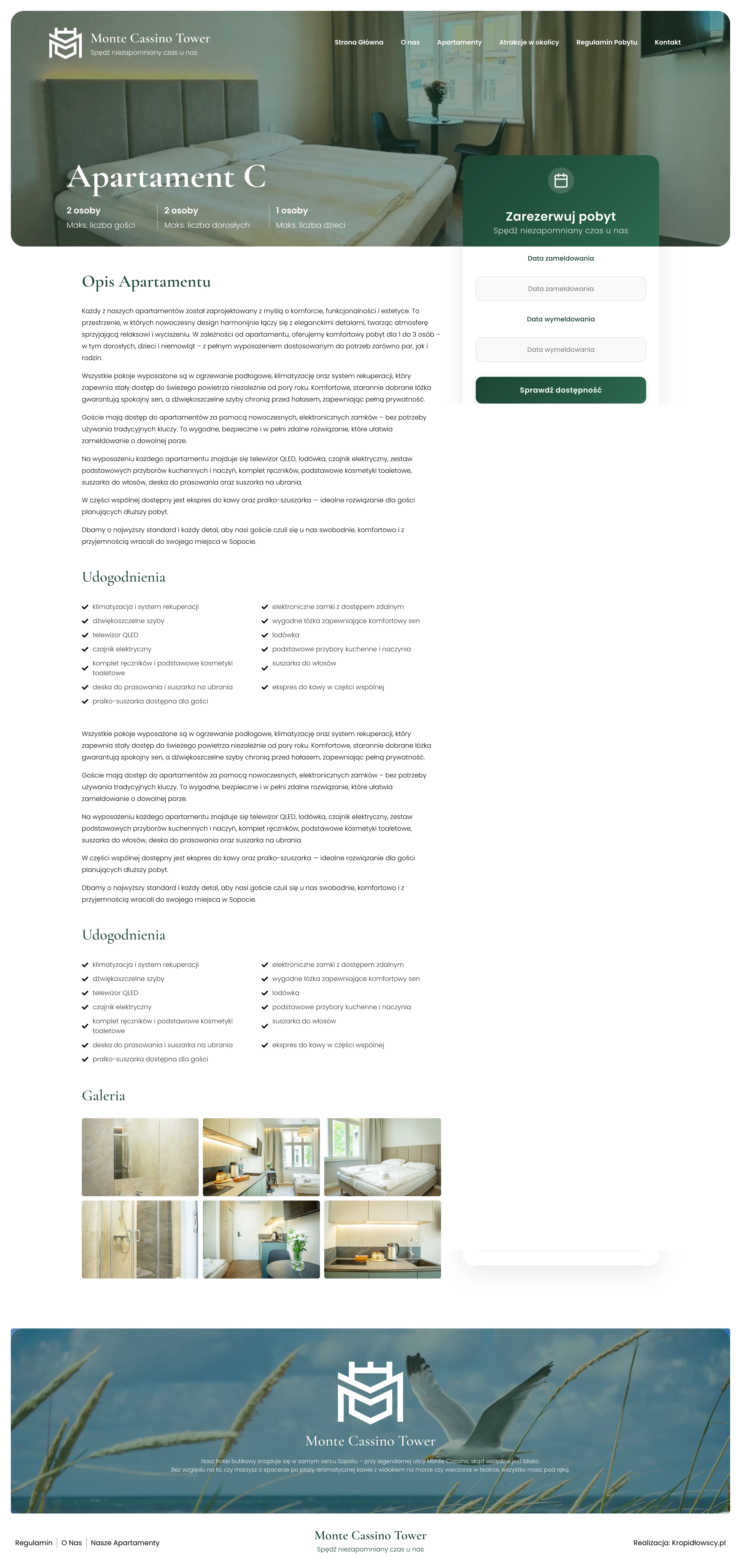 MonteCassinoTower.pl – widok apartamentu