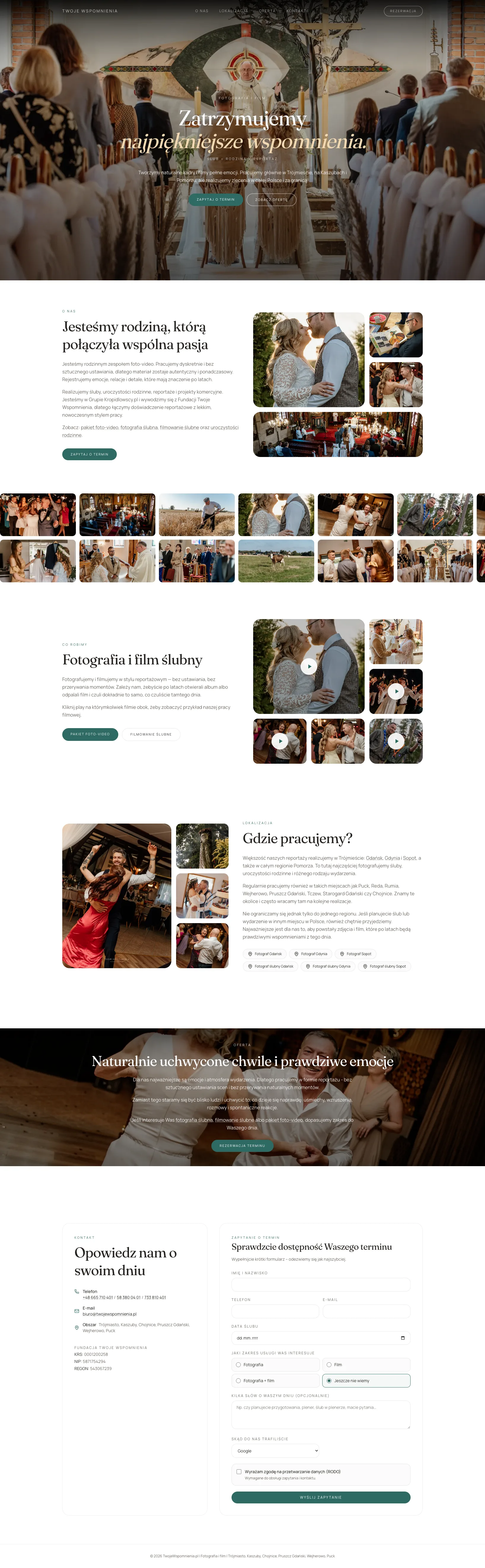 TwojeWspomnienia.pl — fotografia i film ślubny